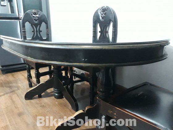 Wooden Dining Table with 6 chairs @ 15k